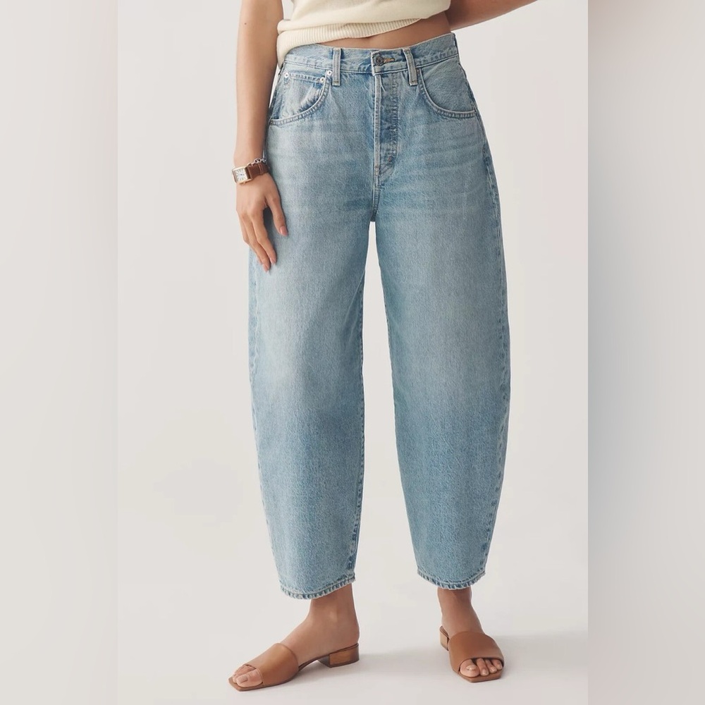 Etica Anthropologie Cassel Ultra High Barrel Jeans Size 28 NWT Atwood